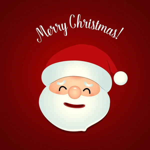 Tarjeta de felicitación de Navidad con Papá Noel de Navidad. Vector illus — Vector de stock