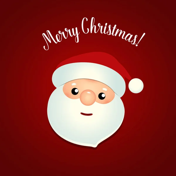 Tarjeta de felicitación de Navidad con Papá Noel de Navidad. Vector illus — Vector de stock