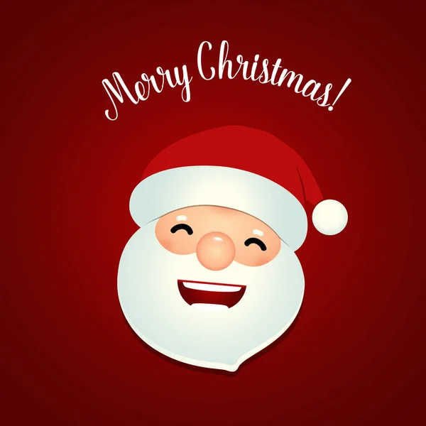 Tarjeta de felicitación de Navidad con Papá Noel de Navidad. Vector illus — Vector de stock