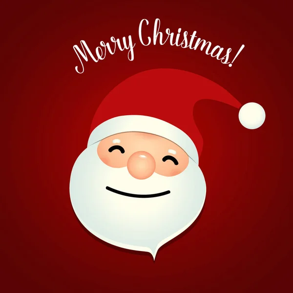 Tarjeta de felicitación de Navidad con Papá Noel de Navidad. Vector illus — Vector de stock