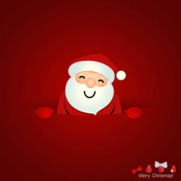 Cartão de Natal com Natal Papai Noel. Vetor illus — Vetor de Stock