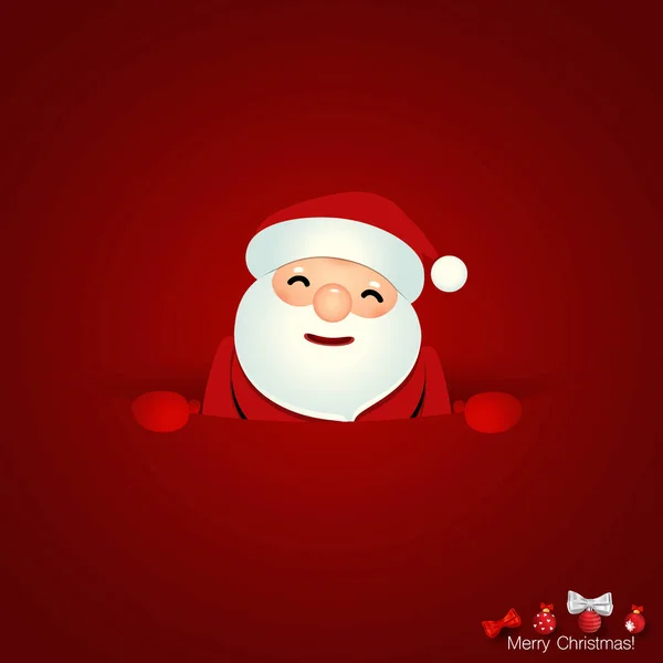 Weihnachtsgrußkarte mit Weihnachtsmann. Vektorillus — Stockvektor