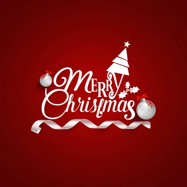 Jul hälsning Card. god jul bokstäver med jult — Stock vektor