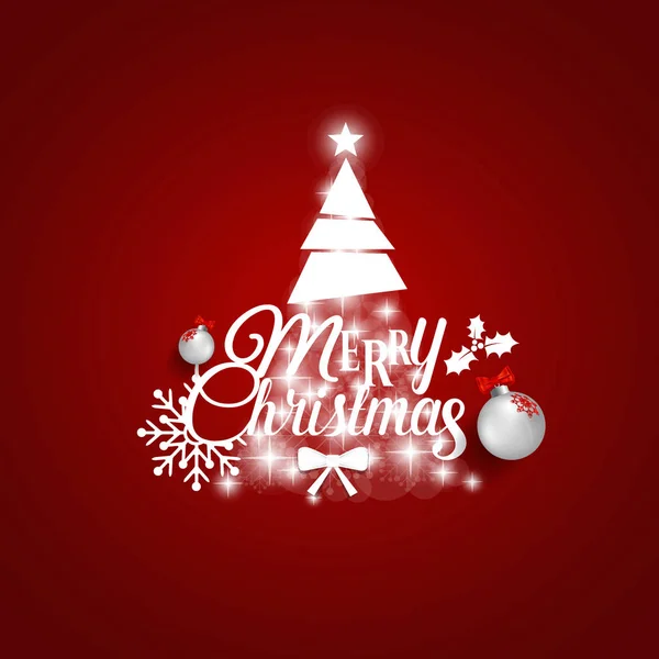 Jul hälsning Card. god jul bokstäver med jult — Stock Vektor