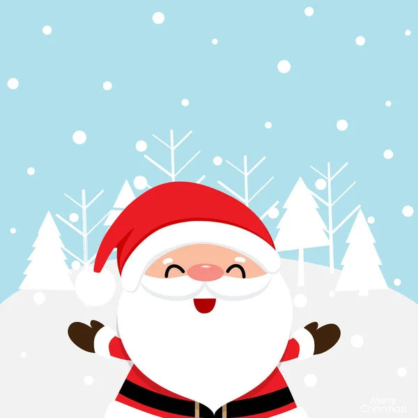 Christmas Greeting Card with Christmas Santa Claus and Christmas — Stock Vector