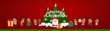 Christmas Greeting Card. Christmas Background with Merry Christm clipart