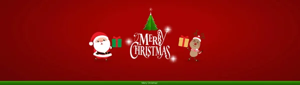 Christmas Greeting Card. Christmas Background with Merry Christm — Stock vektor