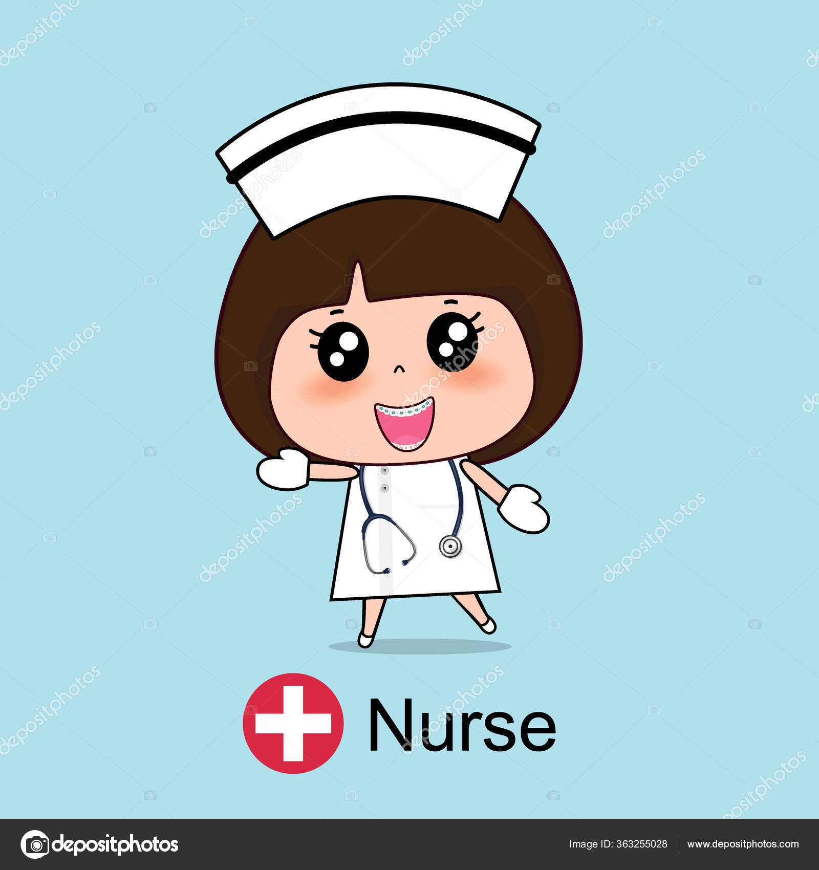 Médico Enfermeira Personagem Vector Médica Mulher Pessoal Design Plano  Hospital Equipe Pessoas Doutorado Ilustração Estilo Plano Diferente Médico  Personagem. Trabalhador Humano Médico Profissional Dos Desenhos Animados.  Ilustraciones svg, vectoriales