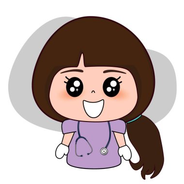 Diş hekimi, çizgi film karakteri, dişçi tasarımı, tıp çalışanı, tıbbi konsept. Vektör illüstrasyon tasarımı.