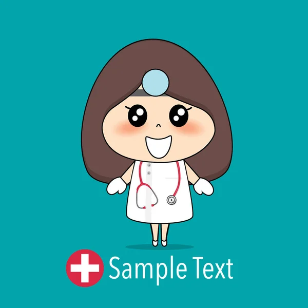 Personaje Dibujos Animados Doctor Design Trabajador Médico Concepto Médico Diseño — Vector de stock