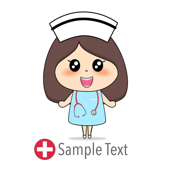 Cartoon Karakter Nurse Design Medisch Medewerker Medisch Concept Ontwerp Van — Stockvector