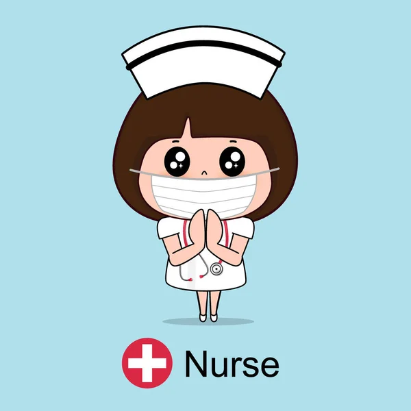 Cartoon Karakter Nurse Design Medisch Medewerker Medisch Concept Ontwerp Van — Stockvector