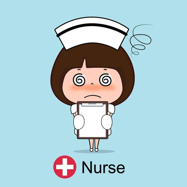 Cartoon Character Nurse Design Medical Worker Medical Concept Vector Illustration — Stock Vector