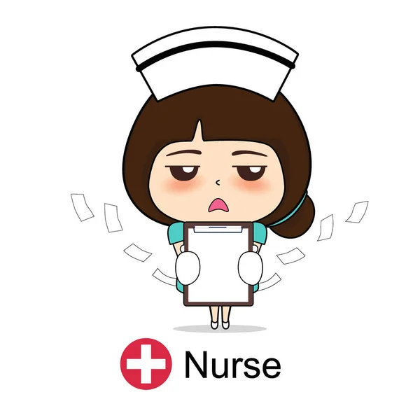Cartoon Character Nurse Design Medical Worker Medical Concept Vector Illustration — Stock Vector