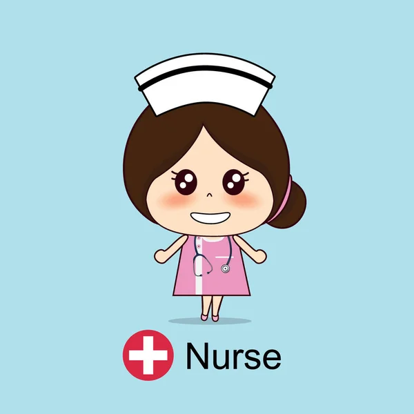 Cartoon Karakter Nurse Design Medisch Medewerker Medisch Concept Ontwerp Van — Stockvector