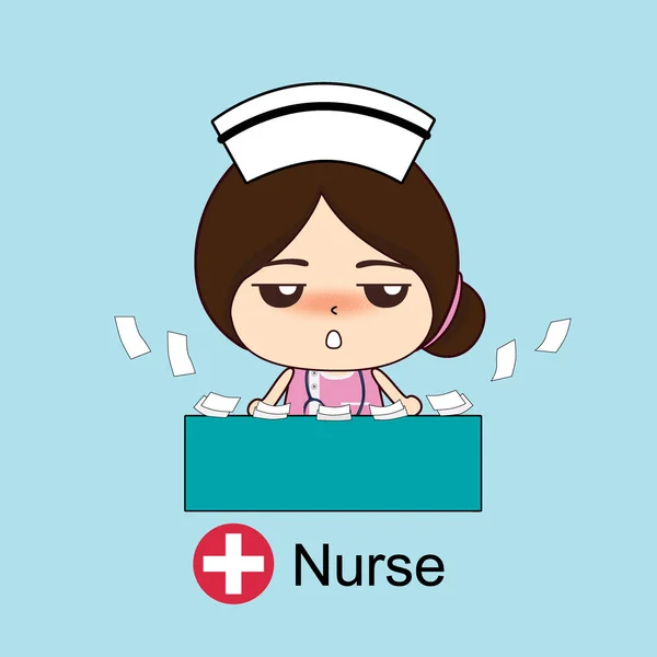 Cartoon Character Nurse Design Operaio Medico Concetto Medico Progettazione Illustrazione — Vettoriale Stock