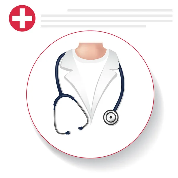 Doctor Stethoscope Medical Background Vector Illustration — Stock Vector