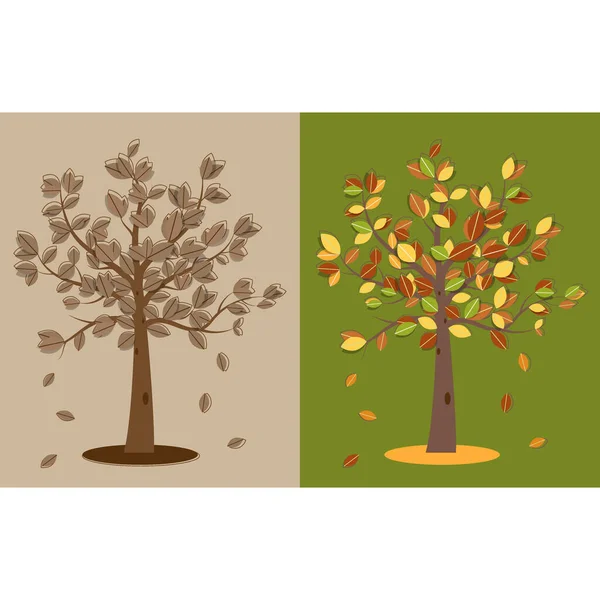 Árvore Estilizada Abstrata Ilustração Vetorial — Vetor de Stock