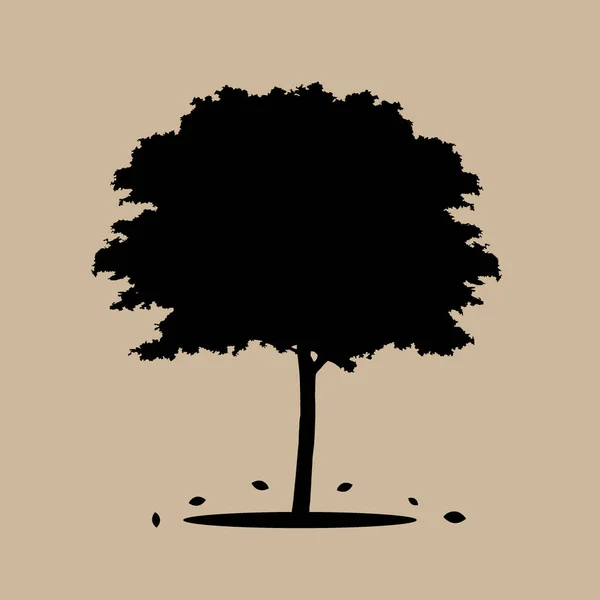 Siluetas Árbol Árbol Abstracto Ilustración Vectorial — Vector de stock