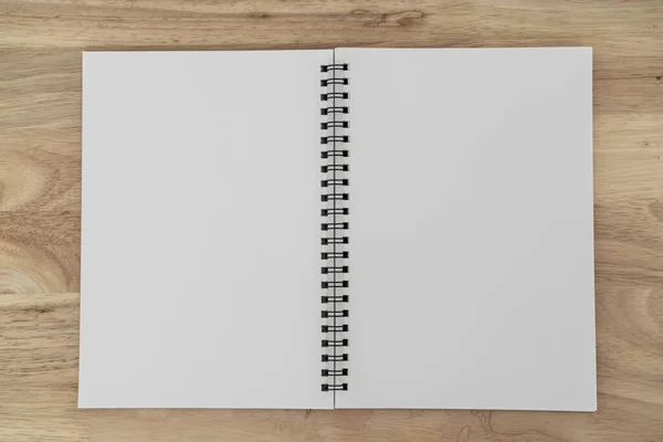 Blanco Catalogus Tijdschriften Boek Mock Hout Achtergrond — Stockfoto