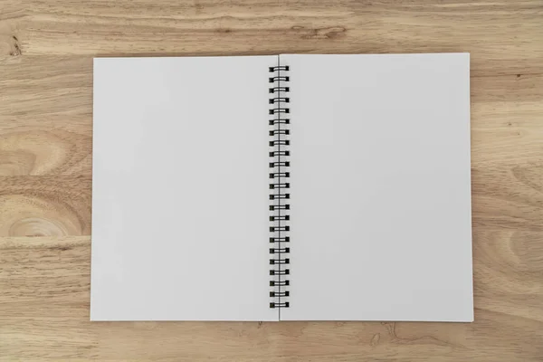 Blanco Catalogus Tijdschriften Boek Mock Hout Achtergrond — Stockfoto