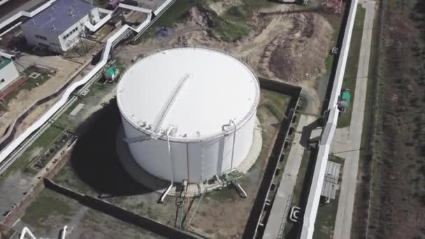 Petrol Endüstrisi Sibirya Daki Rus Petrol Sahası Petrol Rafinerisi Havadan — Stok video