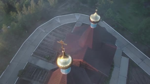 Christelijke Houten Kerk Het Dorp Salym Oeral Regio Khanty Mansiysk — Stockvideo