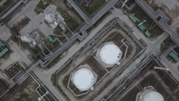 Industria Petrolera Campo Petrolero Ruso Siberia Refinería Petróleo Áreas Residenciales — Vídeo de stock