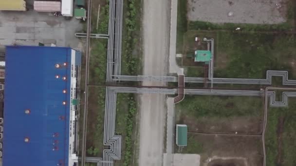 Indústria Petrolífera Campo Petrolífero Russo Sibéria Refinaria Petróleo Áreas Residenciais — Vídeo de Stock