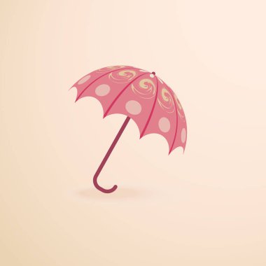 Pembe şemsiye. Vektör çizim.