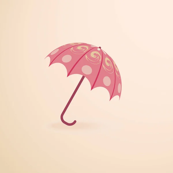 Pink umbrella. Vector illustration. — Stock Vector