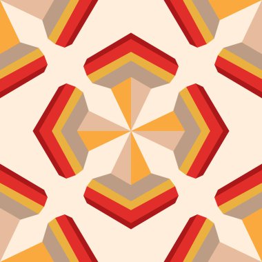 Kesintisiz geometrik 3d soyut desen Dikişsiz desen vektör arka plan