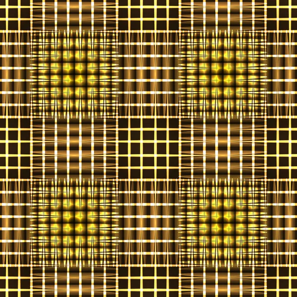 Gold nahtlose Muster mit geometrischen chaotischen scharfen Elementen. vec — Stockvektor