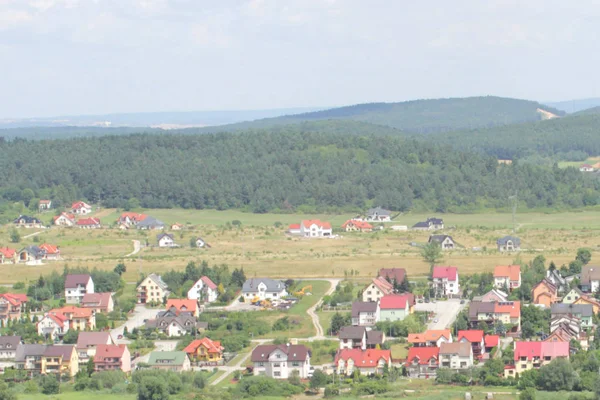 Polónia Casas Paisagem Bela Vista — Fotografia de Stock