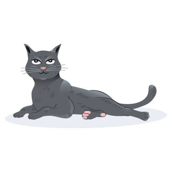Gato sentado — Vector de stock
