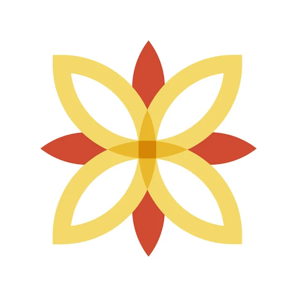 Красный и золотой логотип — стоковый вектор