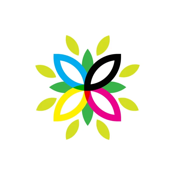 Логотип цветочных элементов — стоковый вектор
