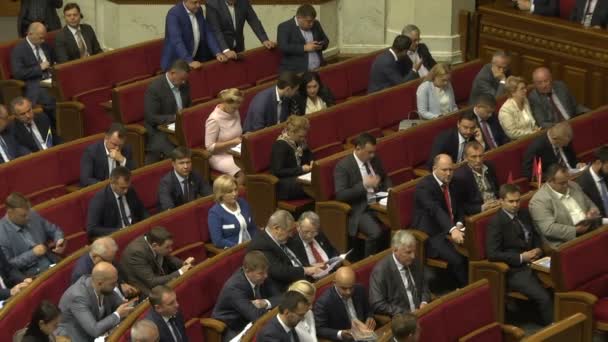 Aula adjunta de Verkhovna Rada. 15.09.2017 Ucrania, Kiev — Vídeo de stock