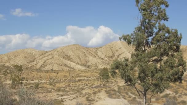 Paesaggio deserto con le belle nuvole — Video Stock