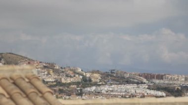 Kalkış, Malaga yakınındaki güzel manzara uçakta