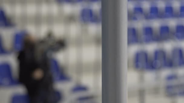 Background of empty seats in a basketball arena — Stock Video