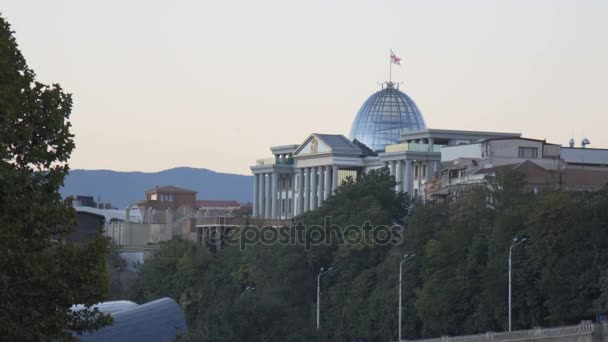 Presidential Palace of Georgia in Tbilisi. — Stock Video