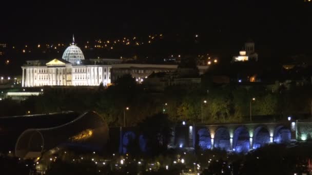Presidentiële paleis van Georgië in Tbilisi. — Stockvideo