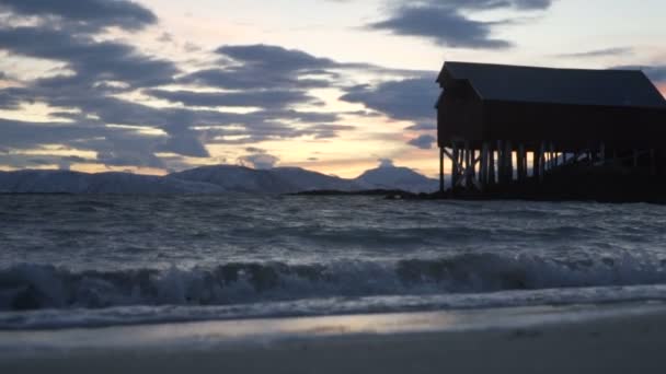 北ノルウェーの美しいフィヨルド — ストック動画