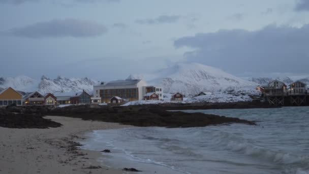 Hermosos fiordos en el norte de Noruega — Vídeos de Stock