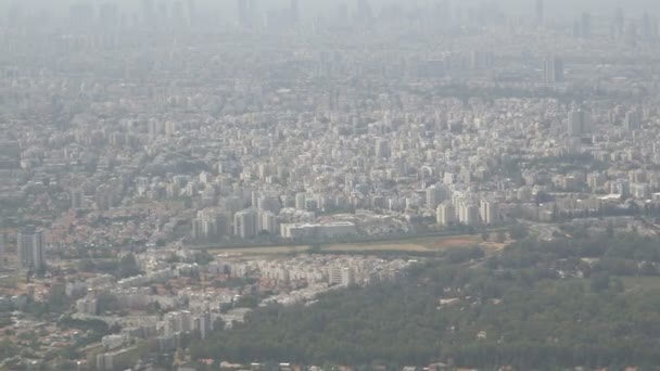 Вид сверху с высоты птичьего полета. Тель-Авив. 1600-2018 годы — стоковое видео