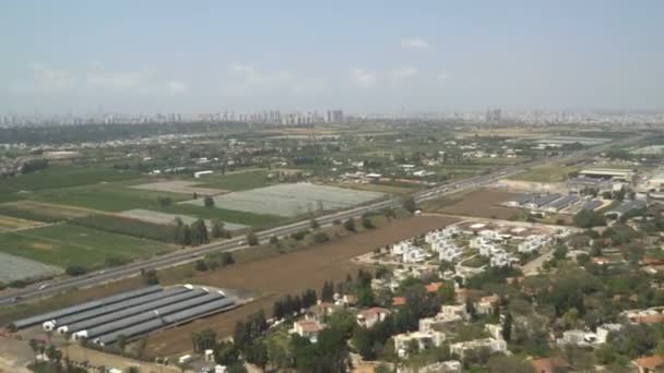 Lotu ptaka widok z góry progresive miasta. Tel-Aviv. 16.04.2018 — Wideo stockowe