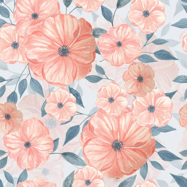 Seamless watercolor floral pattern