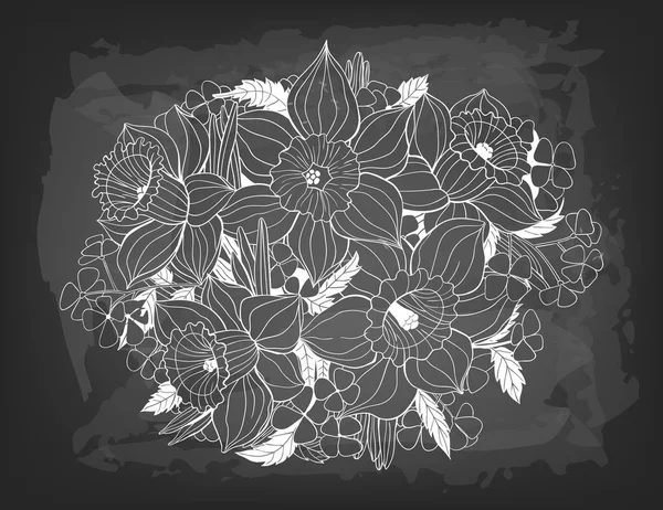 水仙の花束 — ストックベクタ