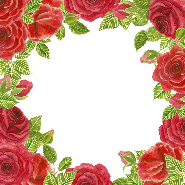 Каркас из красных роз — стоковое фото
